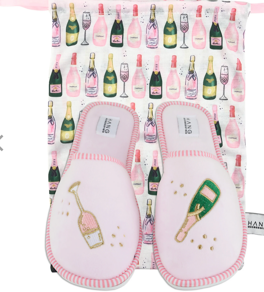 Champagne Slippers in a Bag