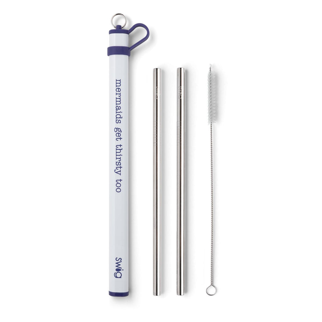 Double Stainless Steel Straw Set