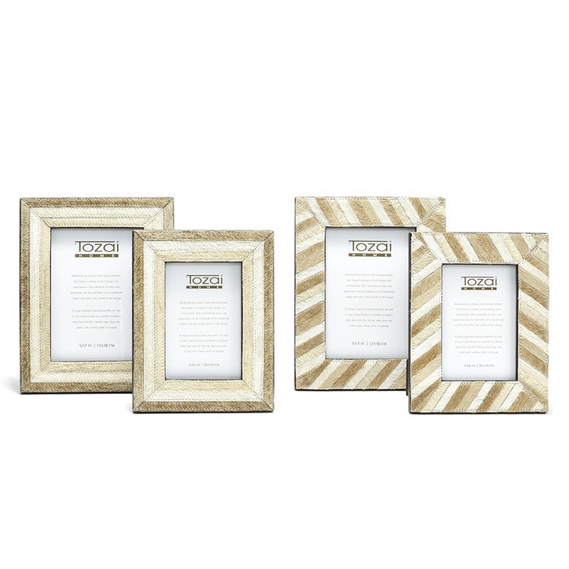 Brn Cowhide Frame - Home Basics Panamá