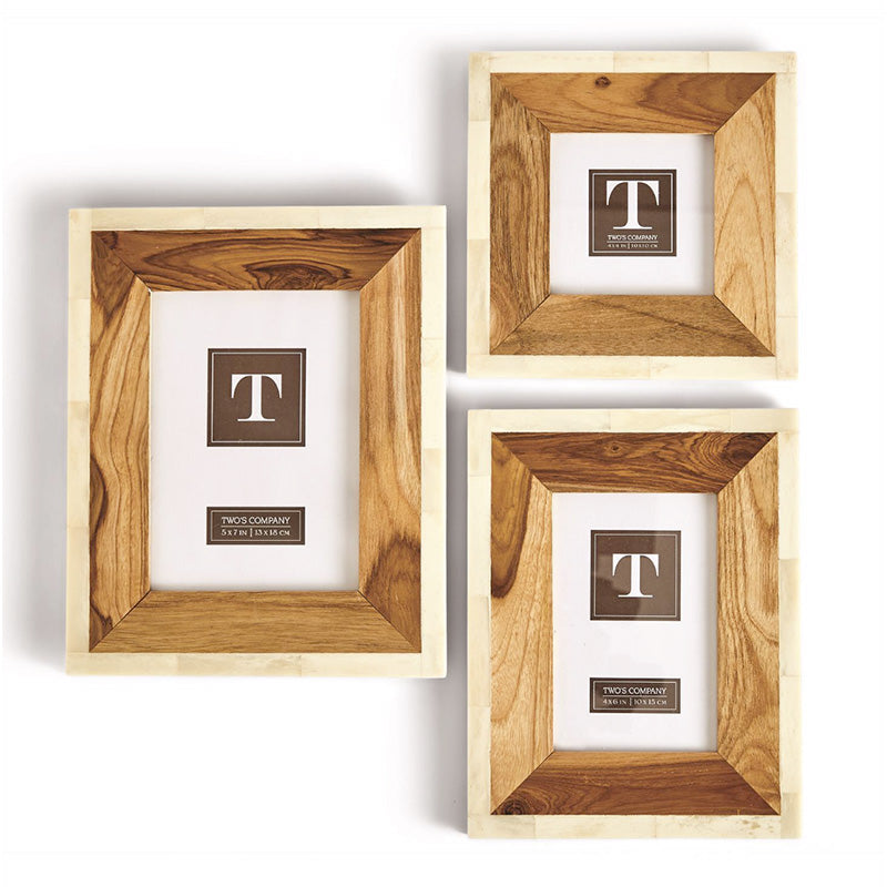 Wood and Bone Frame - Home Basics Panamá